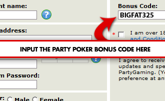 Party Poker Bonuscode hier einfügen